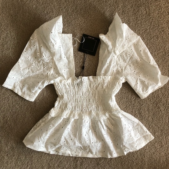 QED London top in white. Size XSmall. - Picture 5 of 8